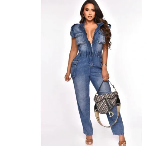 THE BOUTIQUE DEMIN JUMPSUIT - Picture 1 of 1